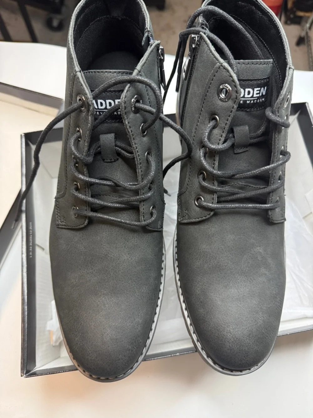 Madden Men Steve Tradestar Lace-Up Boots- Size 12
